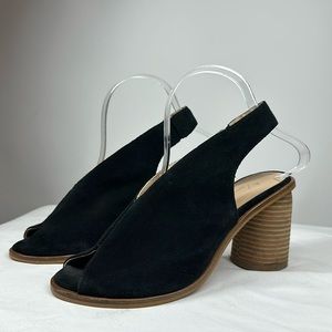 Anthropologie | Women’s 37 6 6.5 Black Slingback Heels